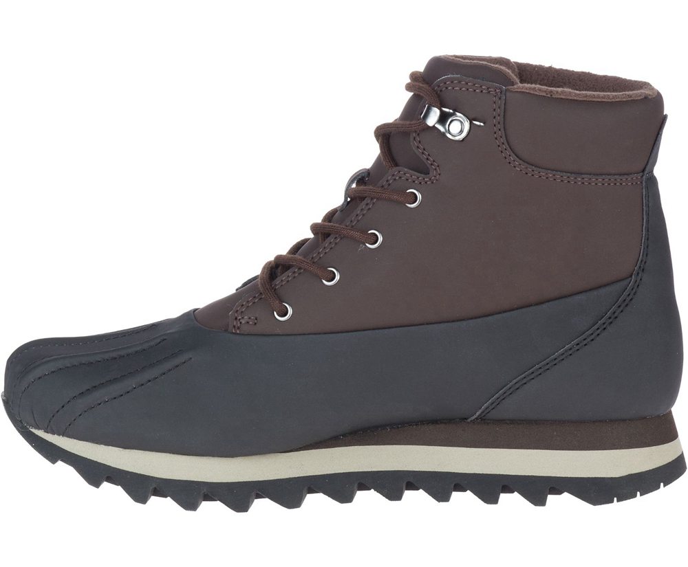 Merrell Boots Brown/Black - Alpine Brevig Polar Waterproof - Mens 19WYSCLZH